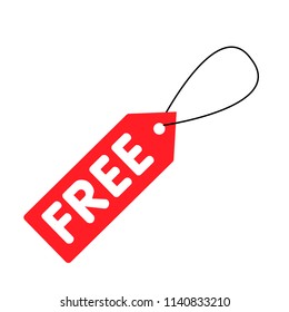 Free Tag Icon White Background Vector Image
