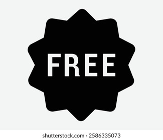 Free Tag Label Sticker Sale Promotion Promo Shopping Freebie Ads Ad Advertisement Side Black White Icon Sign Symbol Graphic Illustration Vector