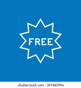 Free tag line icon.