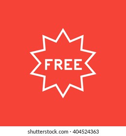 Free tag line icon.