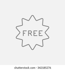 Free tag line icon for web, mobile and infographics. Vector dark grey icon isolated on light grey background.