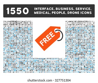 Free Tag and other web interface, business tools, people poses, medical service vector icons. Style is flat symbols, bicolored, rounded angles, white background.