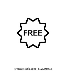 Free tag outline icon illustration isolated vector sign symbol