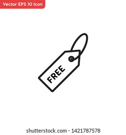 Free tag, free symbol vector icon