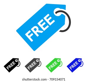 Free Tag vector pictogram. Style is a flat graphic symbol in black, gray, blue, green color variants. Designed for web and mobile apps.