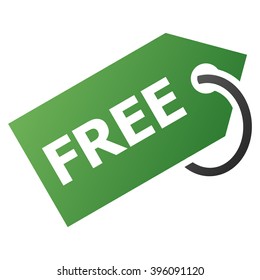 Free Tag vector toolbar icon for software design. Style is gradient icon symbol on a white background.