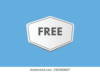 Free text Button. Free Sign Icon Label Sticker Web Buttons
