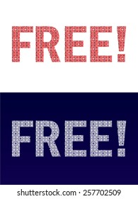 Free text, designed using line triangle geometric shape, graphic, vector.