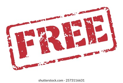 "FREE" text stamp print. white background black drawing	