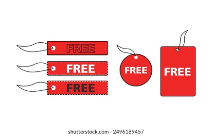 Free text tags premium vector illustration design collection. 