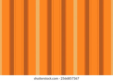 Free textile stripe lines, product seamless vertical texture. Realistic fabric background vector pattern in orange and wheat colors palette.