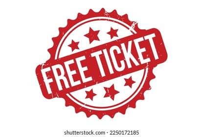 Free Ticket Rubber Stamp Seal Vector