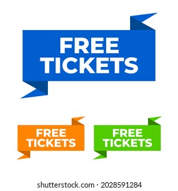 Free tickets event access label icon design vector