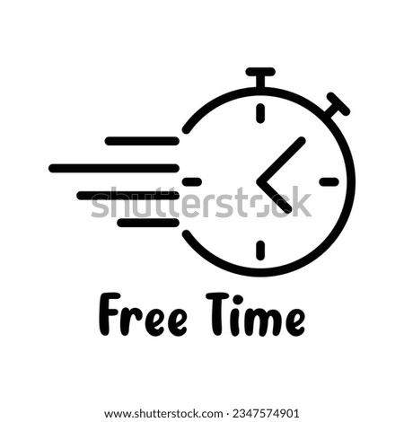 Free Time Icon, Time And Date Symbol, Calendar Icon, Spare, Hobby, Fast Delivery Truck, Transportation, User Interface, Shipment, Activities Vector Illustration