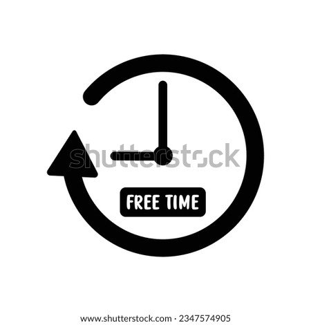 Free Time Icon, Time And Date Symbol, Calendar Icon, Spare, Hobby, Fast Delivery Truck, Transportation, User Interface, Shipment, Activities Vector Illustration