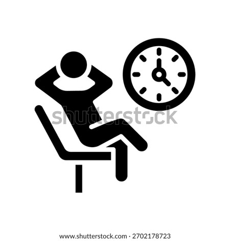 Free Time Icon Glyph Vector Illustration