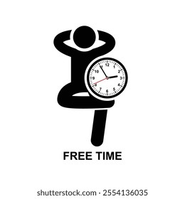 Free time icon isolated on background vector illustration.