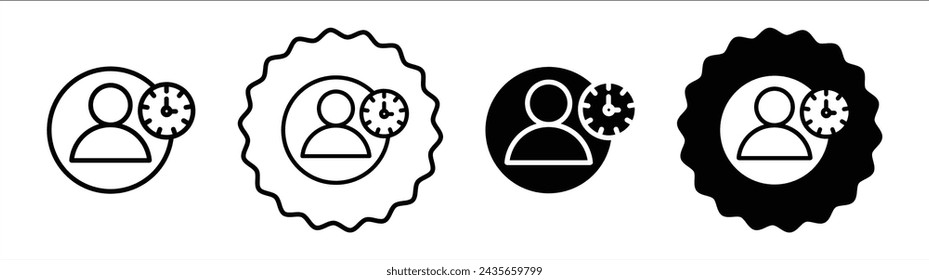 Free time icon logo set vector