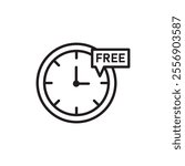 Free time icon Thin line art collection