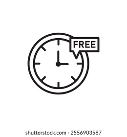 Free time icon Thin line art collection