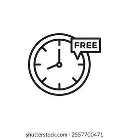 Free time icon Thin line art collection