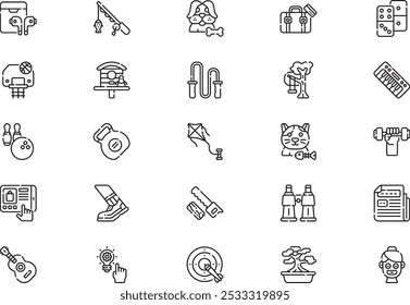 Free time icons collection ist eine Vektorgrafik mit editierbarem Strich.