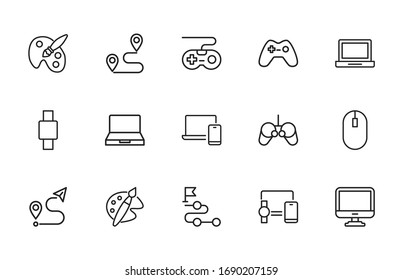 Free time line icons set. Stroke vector elements for trendy design. Simple pictograms for mobile concept and web apps. Vector line icons isolated on a white background. 
