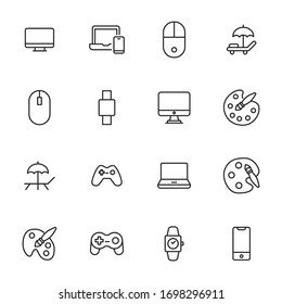 Free time line icons set. Stroke vector elements for trendy design. Simple pictograms for mobile concept and web apps. Vector line icons isolated on a white background. 
