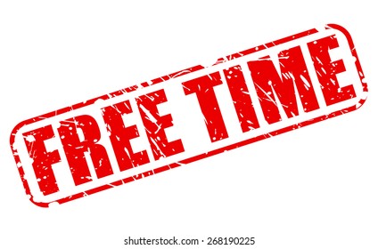 Free time red stamp text on white