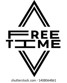 FREE TIME stamp on white