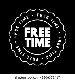 Free Time text stamp, concept background