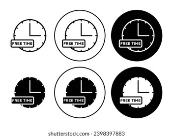 Free time vector illustration set. Free time rest time suitable for apps and websites UI designs.