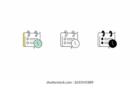 Free Timeline icons vector set color line glyph line icons stock illustration
