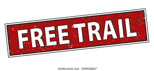 Free trail stamp text on white Background vector illustration