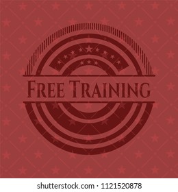 Free Training badge with red background