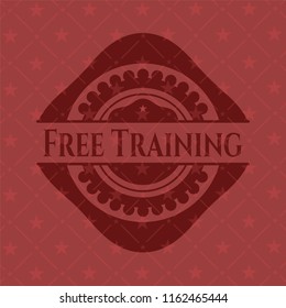 Free Training badge with red background