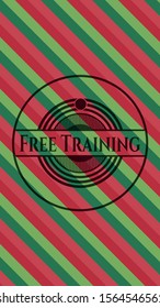 Free Training christmas emblem. Vector Illustration. Detailed.