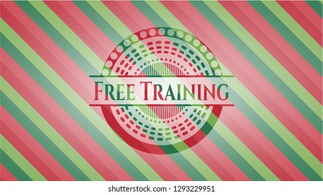Free Training christmas style emblem.