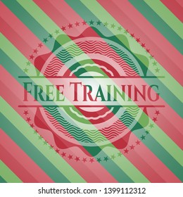 Free Training christmas style emblem. Vector Illustration. Detailed.