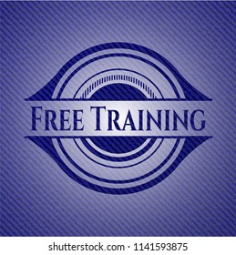 Free Training emblem with jean texture