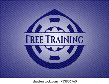 Free Training emblem with jean texture