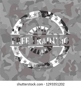 Free Training on grey camo texture