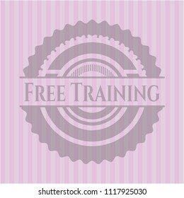 Free Training pink emblem. Vintage.