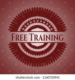 Free Training realistic red emblem
