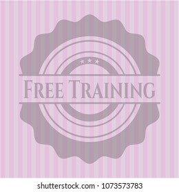  Free Training retro pink emblem