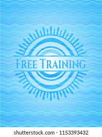 Free Training warer concept style emblem.
