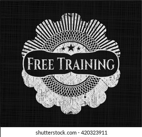 Free Training written with chalkboard texture