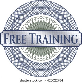 Free Training written inside a money style rosette