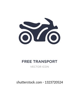 free transport icon on white background. Simple element illustration from Transport concept. free transport sign icon symbol design.