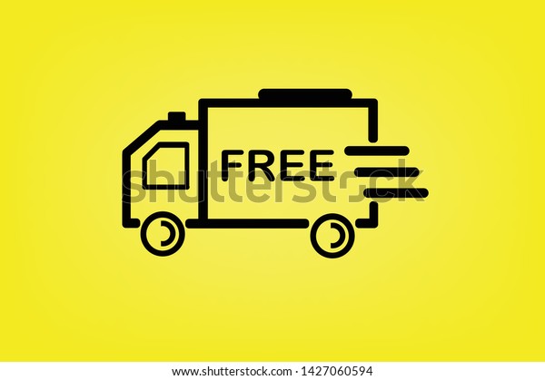 Free\
transport service logo on yellow\
background